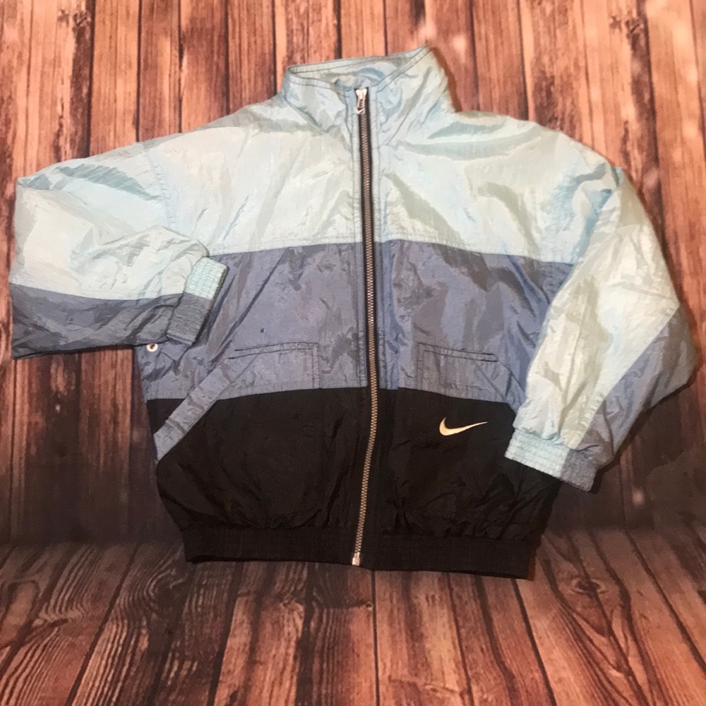 Kids Sz.7 unisex 90’s  Nike full zip windbreaker